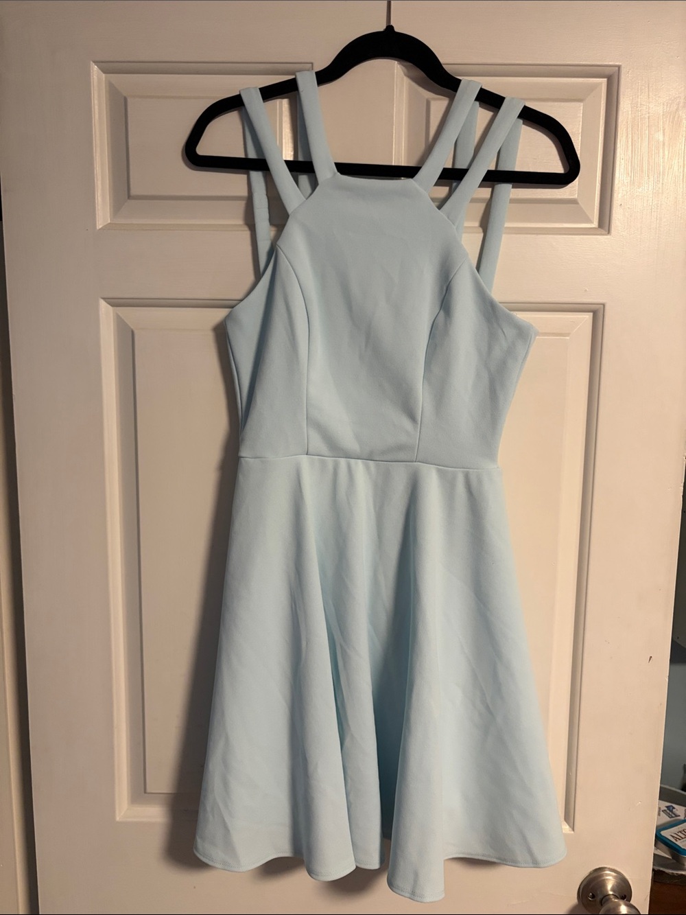 Light Blue Strappy Mini Dress